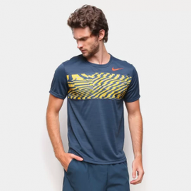 Imagem da oferta 2 Unidades Camiseta Nike Superset SS Masculina Tam P - Marinho+Laranja