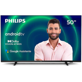 Imagem da oferta Smart TV 50” 4K UHD D-LED Philips Android Wi-Fi Bluetooth Google Assistente - 50PUG7406/78