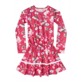 Imagem da oferta Vestido Estampado Infantil Rosa - Quimby