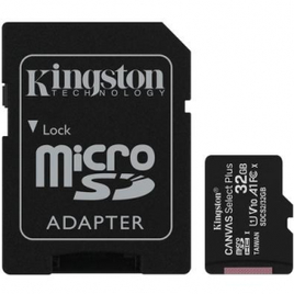 Imagem da oferta Cartão de Memória Kingston Canvas Select Plus MicroSD 32GB Classe 10 com Adaptador para Câmeras Automática