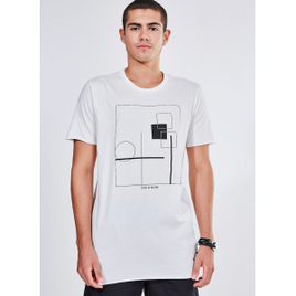 Camiseta OFF-White com Estampa Geométrica