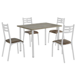 Imagem da oferta Mesa de Jantar com 4 Cadeiras Ciplafe Vip com Assento em Courino