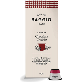 Imagem da oferta 10 Unidades Cápsulas de Café Aroma Chocolate Trufado Baggio Café Compatível com Nespresso - 10 Cápsulas (Total 100 Cápsulas)