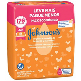 Imagem da oferta Lenços Umedecidos Limpeza e Suavidade - 4x44 Unidades Johnson's Baby