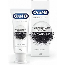 Creme Dental Oral-B Natural Essence Bicarbonato de Sódio e Carvão - 90g