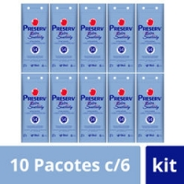 Imagem da oferta Kit 10x6 Preserv Extra Sensitiv Preservativos - 60 Camisinhas