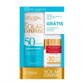 Imagem da oferta Kit Protetor Solar Corporal L'Oréal Paris Expertise Fps50 200ml + Protetor Facial Fps30 Antirrugas 25g