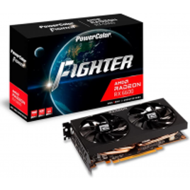Placa de Vídeo Power Color Fighter ADM Radeon AXRX 6600 3DH, 8GB GDDR6, Preto - AXRX 6600 8GBD6-3DH
