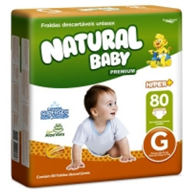 Imagem da oferta Fraldas Natural Baby Premium G - 80 Unidades