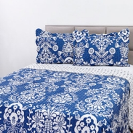 Imagem da oferta Colcha Casal Boutis Meca com 2 Portas Travesseiros Casa & Conforto