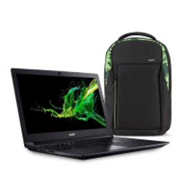 Imagem da oferta Kit Notebook Acer Aspire 3 + Mochila Green - A315-41-R790 AMD Ryzen 3 2200U 4GB RAM 1TB Radeon Vega 3 Tela 15.6” HD W10