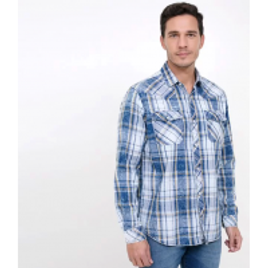 Imagem da oferta Camisa Comfort Xadrez em Jeans