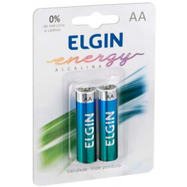 Imagem da oferta Kit Pilhas Alcalinas com 2X AA, Elgin, Baterias