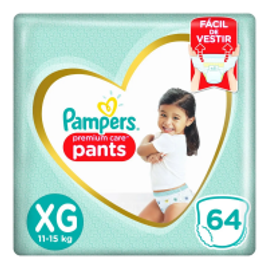 Imagem da oferta 4 Unidades Fralda Pampers Pants Premium Care Tamanho Xg Com 64 Unidades (256)