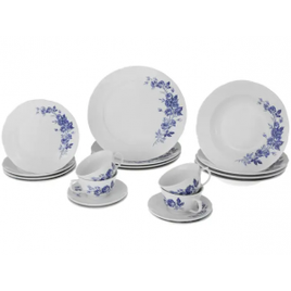Imagem da oferta Aparelho de Jantar com Jogo de Chá 20 Peças - Porcelana Schmidt Redondo Azul Celeste