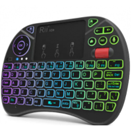 Imagem da oferta Teclado Rii X8 Plus 2.4GHz Wireless Air Mouse Keyboard - Black