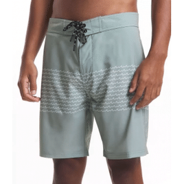 Imagem da oferta Bermuda Boardshort Com Amarração E Estampa Linhas De Mini Ondas - Masculina