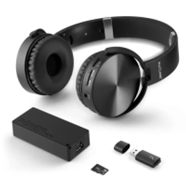 Imagem da oferta Kit Music Play Headphone Bluetooth SD/AUX/FM + Power Bank 4000 mAh + Leitor USB + Micro SD 32GB C10 - MC250