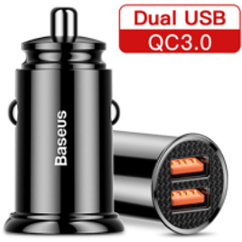 Imagem da oferta Carregador Veicular Baseus 30w QC 3.0 USB Tipo-C