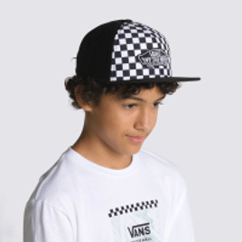 Imagem da oferta Boné Vans Classic Patch Trucker Plus Infantil Black White Checkerboard