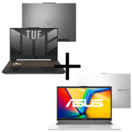 Imagem da oferta Kit Notebooks Asus Gaming TUF F15 i7-13620H 8GB SSD 512GB KeepOS FX507VU-LP151 + Vivobook Go 15 i3-N305 4GB SSD 256GB W11 E1504GA-NJ441W