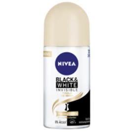 Imagem da oferta 3 Unidades Desodorante Roll-On Feminino Nivea Black & White Invisible Toque de Seda 50ml
