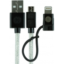 Imagem da oferta Cabo Micro USB com Adaptador Conector Lightning Pro GE 038438 Cinza