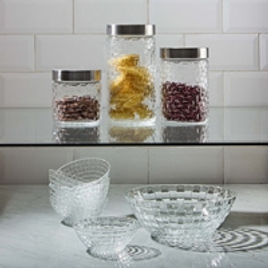 Imagem da oferta Conjunto de Potes de Vidro e Saladeira Rattan 10 Peças - La Cuisine