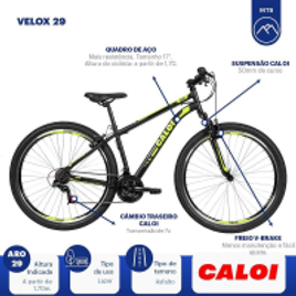Imagem da oferta Bicicleta Caloi Velox Aro 29 - Freio V-Brake - 21 Marchas