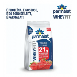 Whey Protein Em Pó Parmalat Sabor Morango Pacote - 450g