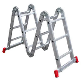 Imagem da oferta Escada Articulada Botafogo 3x4 ESC0292 com 12 Degraus em Alumínio