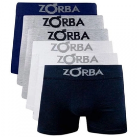 Imagem da oferta Kit 5 Cuecas Boxer Algodão Zorba Sem Costura Seamless Adulto