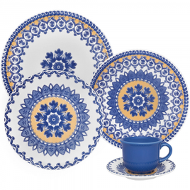 Imagem da oferta Aparelho de Jantar 20 Peças Cerâmica Mail Order -Floreal La Carreta Branco - Oxford Porcelanas