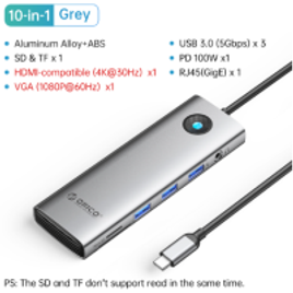 HUB tipo C 10 em 1 USB 3.0 - O... R$ 83 - Promobit