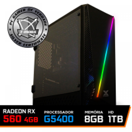 Imagem da oferta Pc Gamer Tera Edition Intel Pentium G5400 / Radeon Rx 560 4GB / DDR4 8GB / HD 1TB / 500W