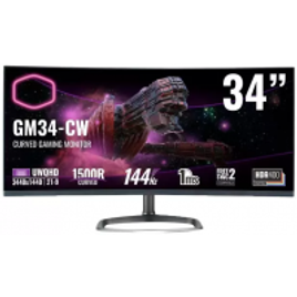 Imagem da oferta Monitor Gamer Cooler Master GM34-CW 34” LCD Curvo - Ultrawide Quad HD HDMI 144Hz 1ms FreeSync