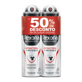 Imagem da oferta Desodorante Antitranspirante Rexona Men Antibacterial + Invisible Aerosol