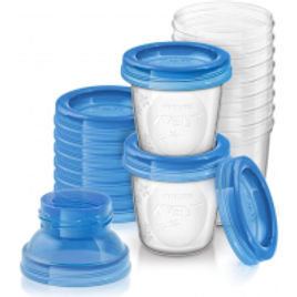 Copos para Armazenamento de Leite Materno 180 ml - Philips Avent - 10 peças - Transparente