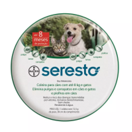 Imagem da oferta Coleira Antipulgas e Carrapatos Bayer Seresto para Cães e Gatos até 8kg
