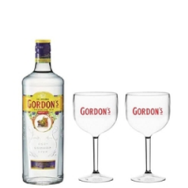 Imagem da oferta Combo 1 Gin Gordon's + 2 Taças Gordon's de acrílico