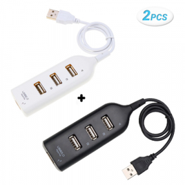 Imagem da oferta Kit com 2 Hubs USB de 4 Portas USB 2.0