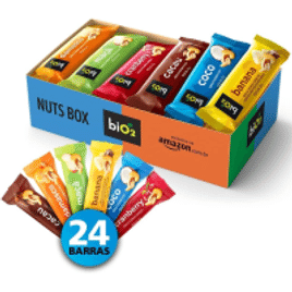 Imagem da oferta biO2 Display de Barra de Castanha e Frutas Vegana e Sem Glúten - 24 unidades de 25g Nuts box Exclusivo Amazon