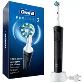 Imagem da oferta Escova de Dente Elétrica Recarregável Black Oral-B - Pro Series 2 com Refil