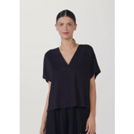 Blusa Feminina Box com Decote v em Moletinho