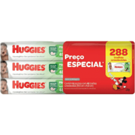 Imagem da oferta HUGGIES Lenços Umedecidos Huggies Max Clean - 288 Lenços