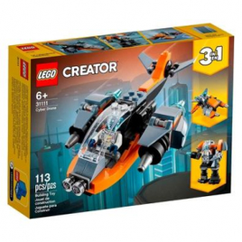 Imagem da oferta Brinquedo LEGO Creator 3 em 1 Ciberdrone 113 Peças - 31111