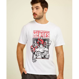Imagem da oferta Camiseta Estampa Avengers Manga Curta Marvel - Masculina