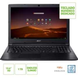 Imagem da oferta Notebook Acer Aspire 3 A315-53-343Y Intel Core i3-7020U Memoria RAM de 4GB HD de 1TB Tela de 15.6'' HD Linux