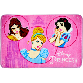 Imagem da oferta Tapete Orient Disney Retrato das Princesas Jolitex Rosa 70x110cm