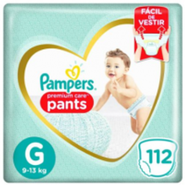 Imagem da oferta 2 Unidades de Fraldas Pampers Premium Care Pants G com 112 Unidades Cada